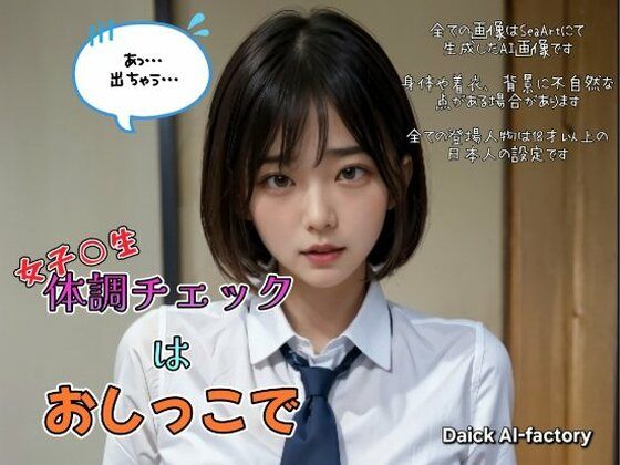 女子校生 体調チェックはおしっこで【Daick AI-factory】