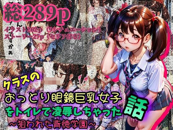 クラスのおっとり眼鏡巨乳女子をトイレで凌●しちゃった話〜狙われた背徳学園〜【極太バッハ】