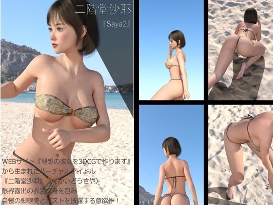 【Dars200】★cmp2024-1『理想の彼女を3DCGで作ります』から生まれたバーチャルアイドル「二階堂沙耶（にかいどうさや）」のグラドル撮影風写真集:Saya2【Libido-Labo】