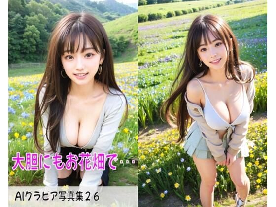 AIグラビア写真集26〜大胆にもお花畑で・・・〜【ねも】