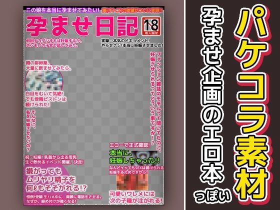 エロ本風パケコラ素材〜「孕ませ日記」【いちごマリ凛】