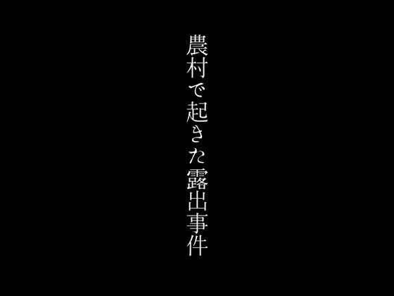 農村で起きた露出事件【first impression】